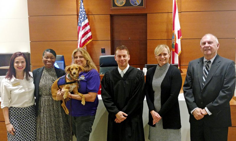 Canine Therapy Program Prompts Visit from the 19th Circuit
