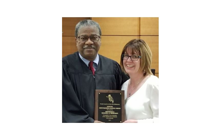 Judge Michael Robinson Honored by Florida Council on Crime and Delinquency
