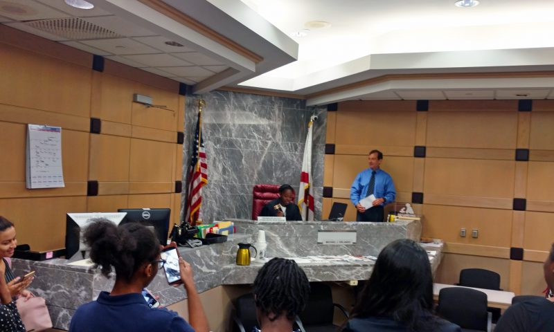 Judge Orlando Gives Visitors the Bench Treatment