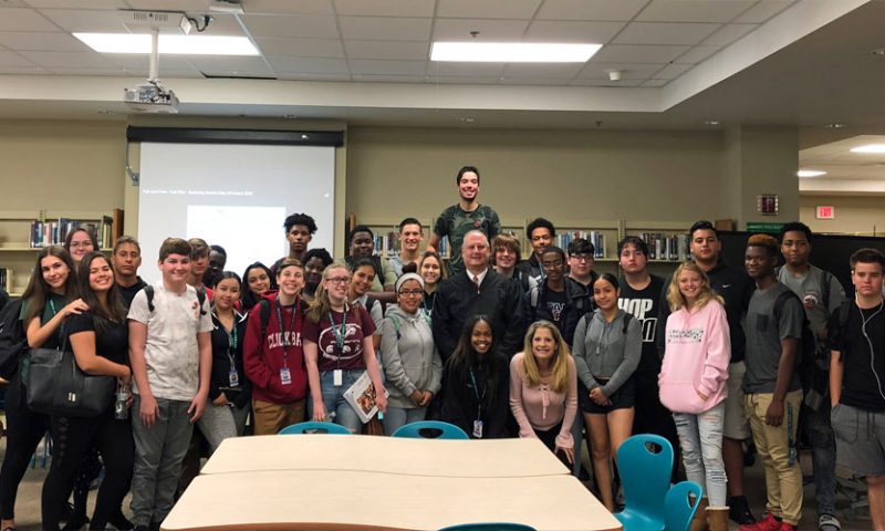Judge Levenson Speaks with 10th Grade Civics Class