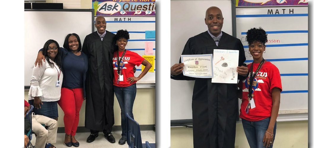 Judge Frink Attends Career Day at Hibiscus Elementary