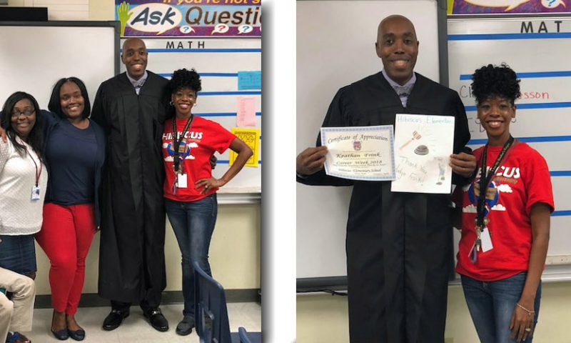 Judge Frink Attends Career Day at Hibiscus Elementary