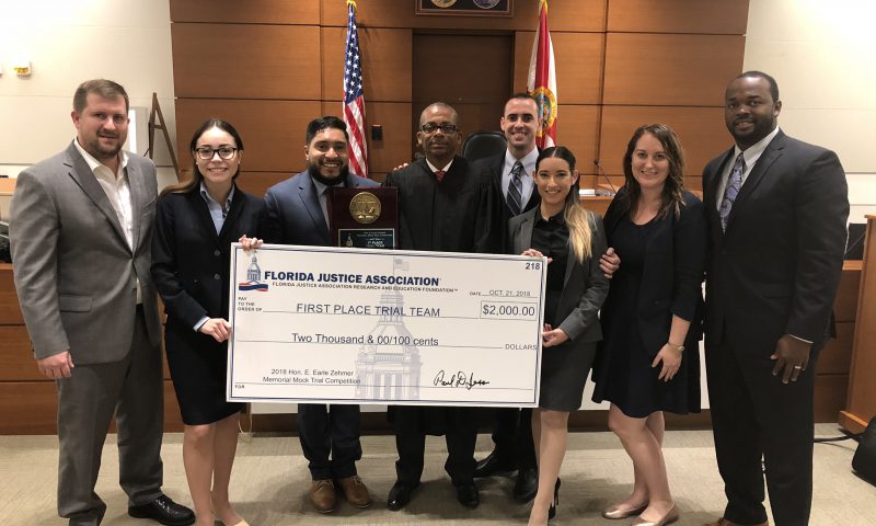 Florida Justice Association Holds Annual Hon. E. Earle Zehmer Memorial Mock Trial Competition