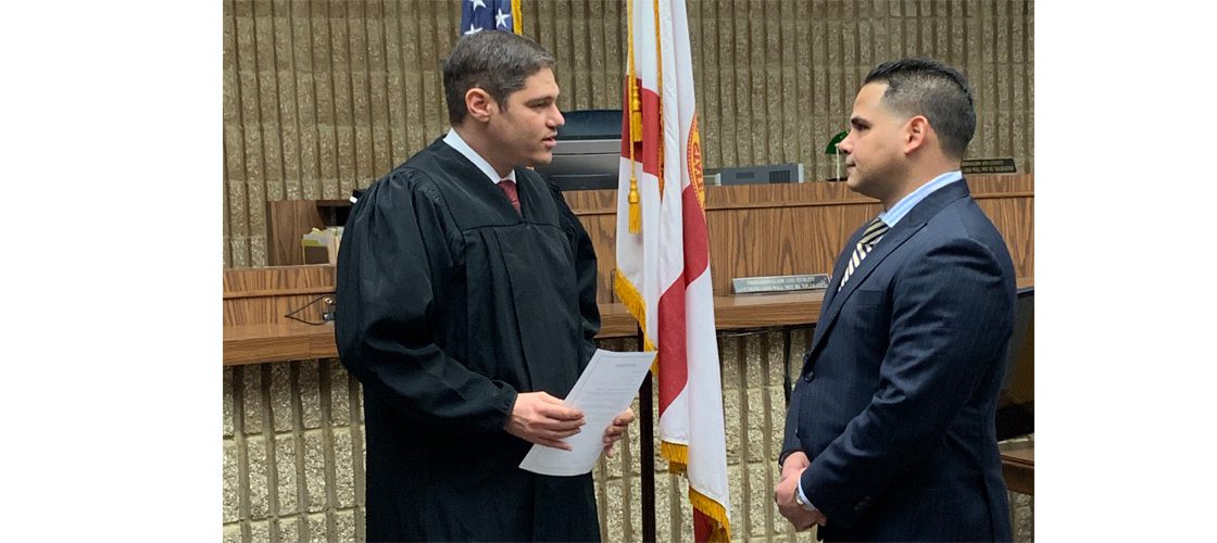 Judge Michael Davis Swears in New Attorney
