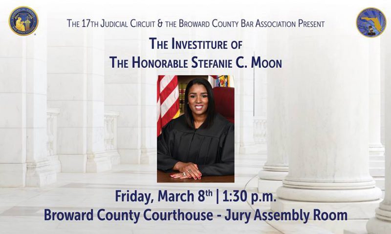 Upcoming Investiture of the Honorable Stefanie C. Moon