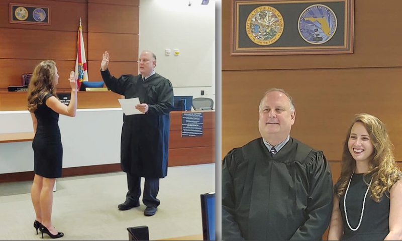 Judge Levenson Swears In Former Intern