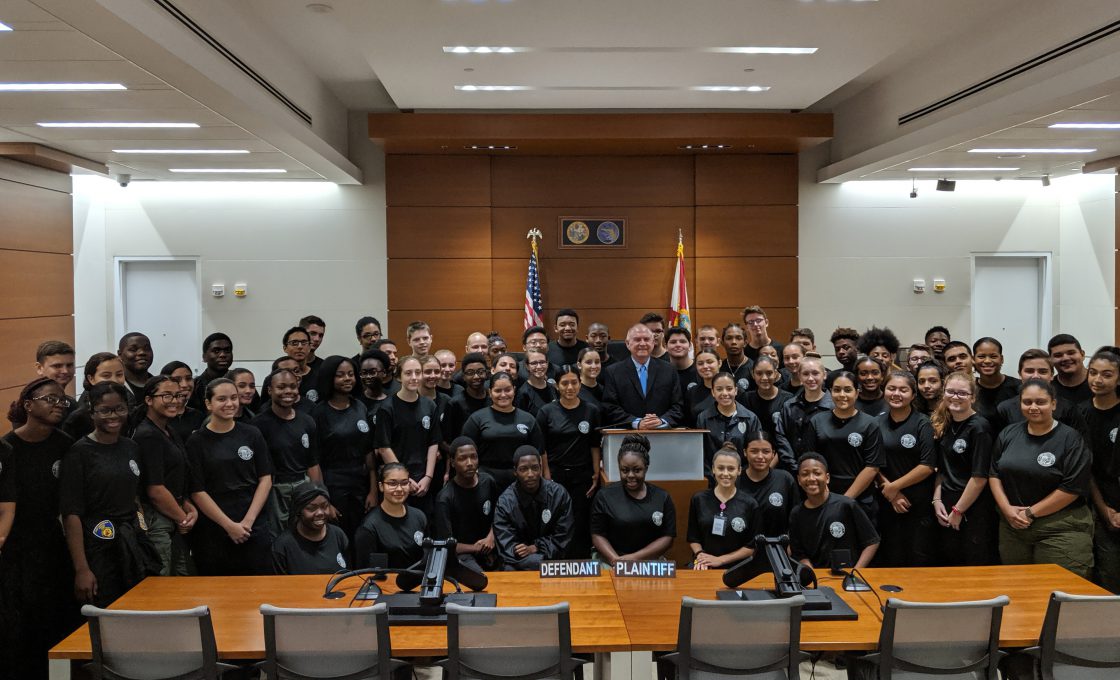Police Explorers Academy Visits Central Courthouse