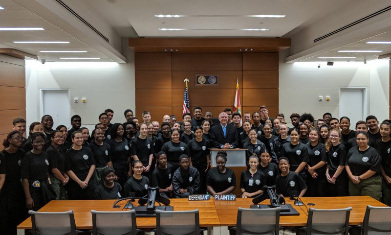 Police Explorers Academy Visits Central Courthouse