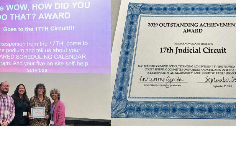 FLAFCC Honors Seventeenth Circuit with 2019 Outstanding Achievement Award