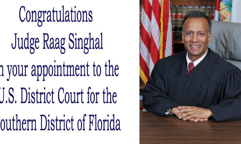 Judge Singhal Appointed to Federal Bench