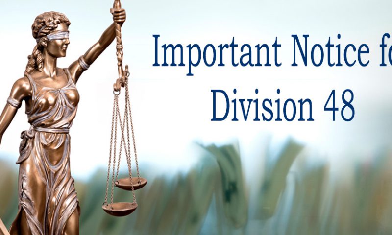 Important Notice for Division 48