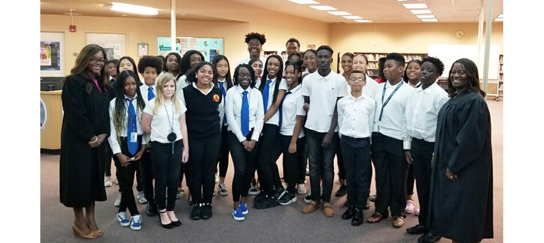 Judge Barner and Judge Powell Encourage Middle Schoolers