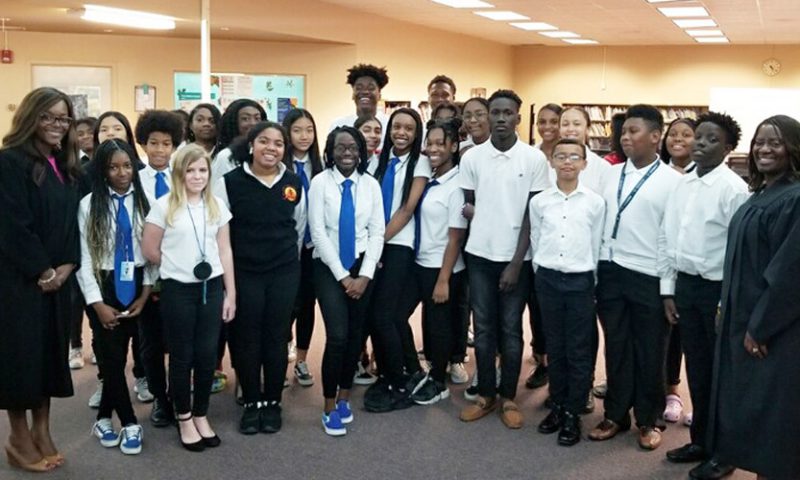 Judge Barner and Judge Powell Encourage Middle Schoolers