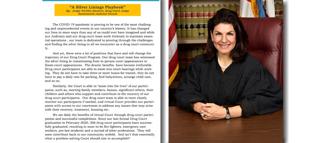 Judge Navarro Discusses Drug Court in Inaugural Issue of Florida Association of Drug Court Professionals Newsletter