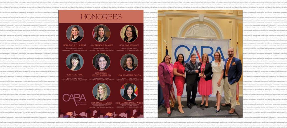 Judge Garcia-Wood Honored by Cuban American Bar Association