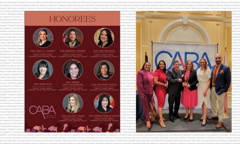 Judge Garcia-Wood Honored by Cuban American Bar Association