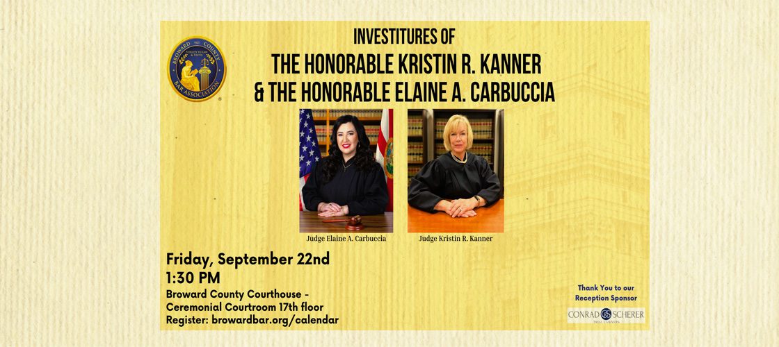 The Investitures of Judge Carbuccia and Judge Kanner
