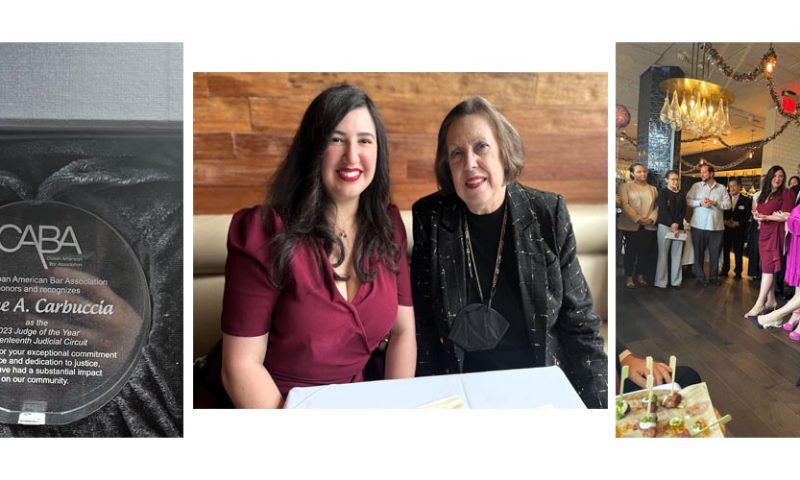 Judge Carbuccia Honored by CABA