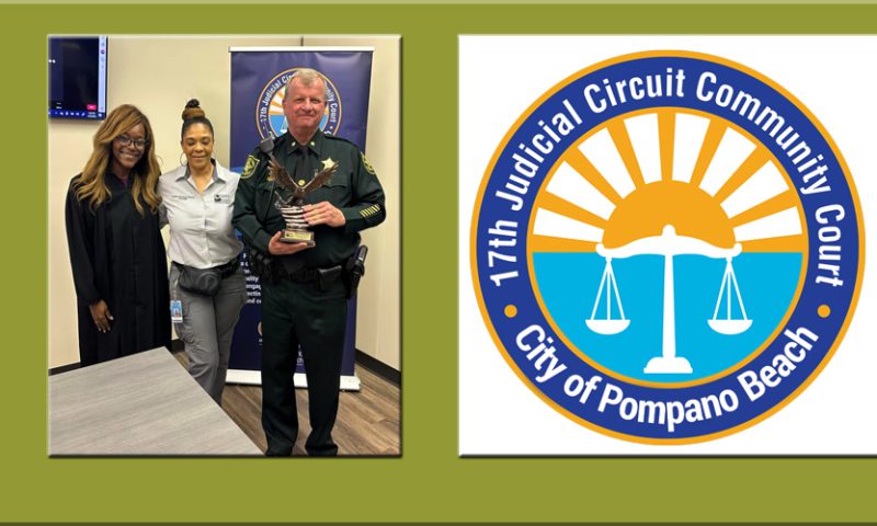 Judge Barner and Community Court Pompano Recognize Major Adkins