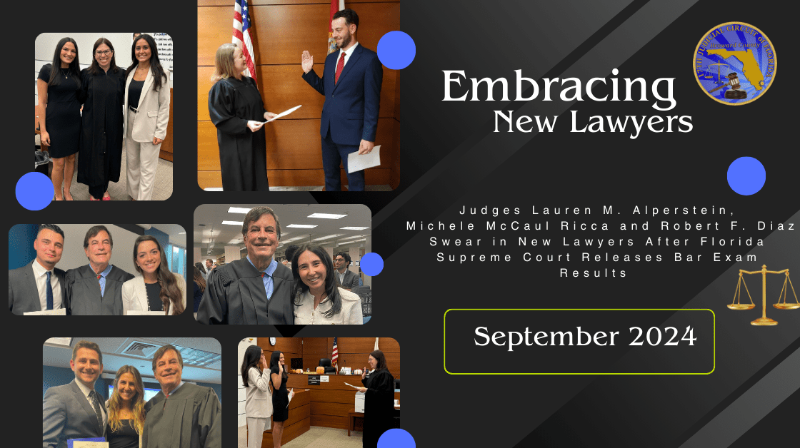 Three Judges Swear in New Lawyers This Month after Florida Bar Exam Results Are Released