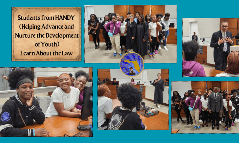 Students from HANDY Learn About Court, Careers and the Law