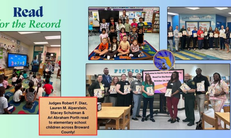 Judges “Read for the Record” at Local Elementary Schools
