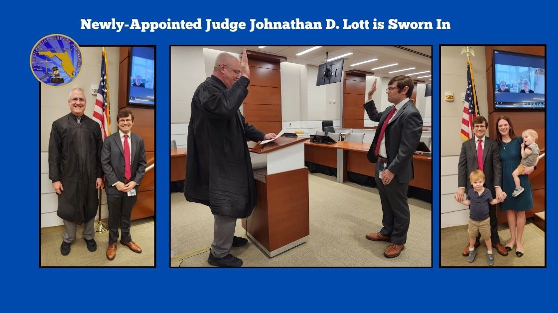 Newly-Appointed Judge Johnathan D. Lott Sworn In