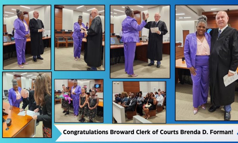 Chief Judge Jack Tuter Swears In Broward Clerk of Courts Brenda D. Forman to 3rd Term in Office