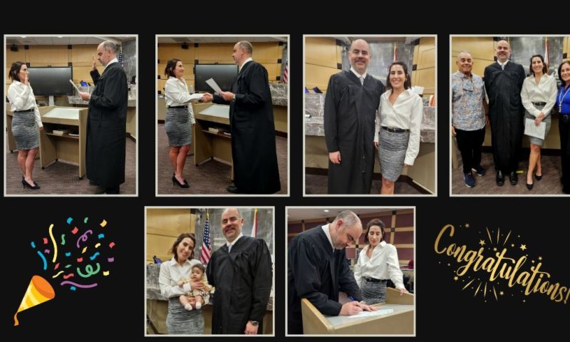 Judge Coleman Swears in a New Florida Attorney