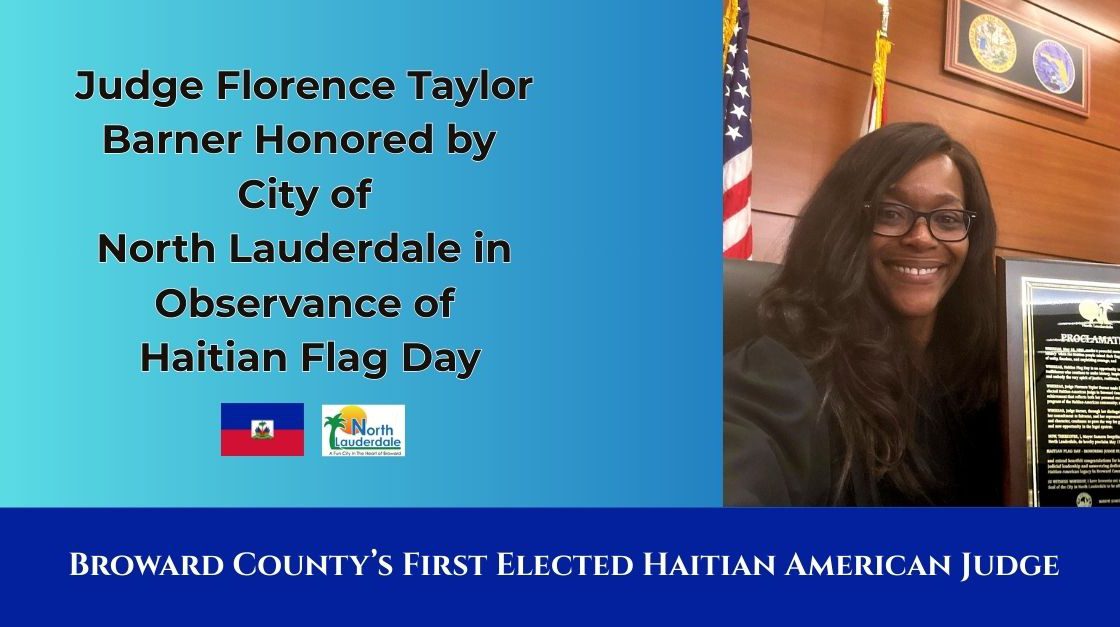 City of North Lauderdale Honors Judge Barner in Observance of Haitian Flag Day