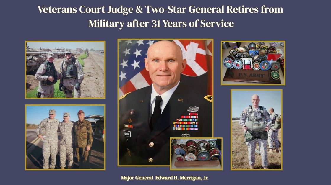 Judge Edward H. Merrigan, Jr., Retires from Military as Major General after 31 years