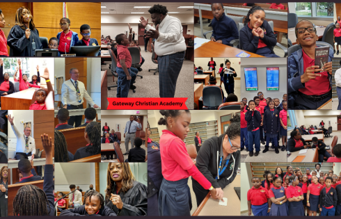 Gateway Christian Academy visits the courthouse