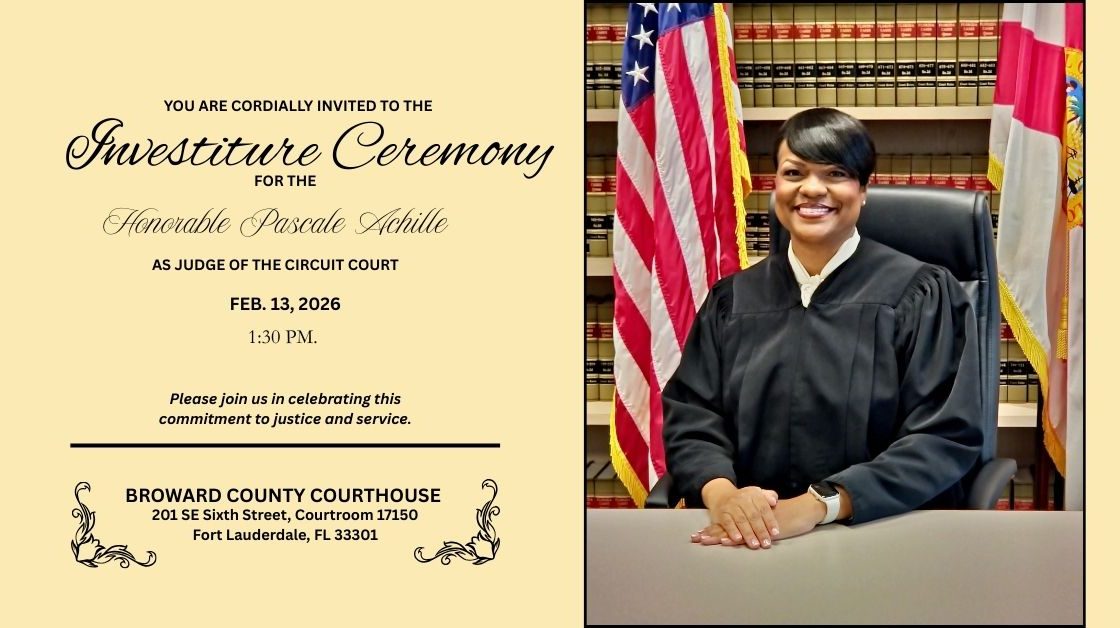 17th Judicial Circuit Court to Hold Investiture of Judge Pascale Achille