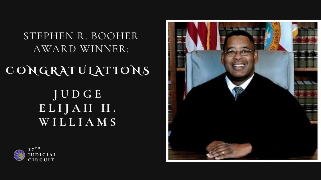 Judge Elijah H. Williams to Receive Stephen R. Booher Award