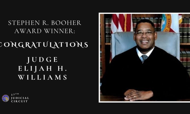 Judge Elijah H. Williams to Receive Stephen R. Booher Award