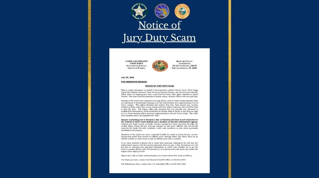 Attention: Notice of Jury Duty Scam