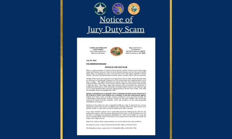 Attention: Notice of Jury Duty Scam