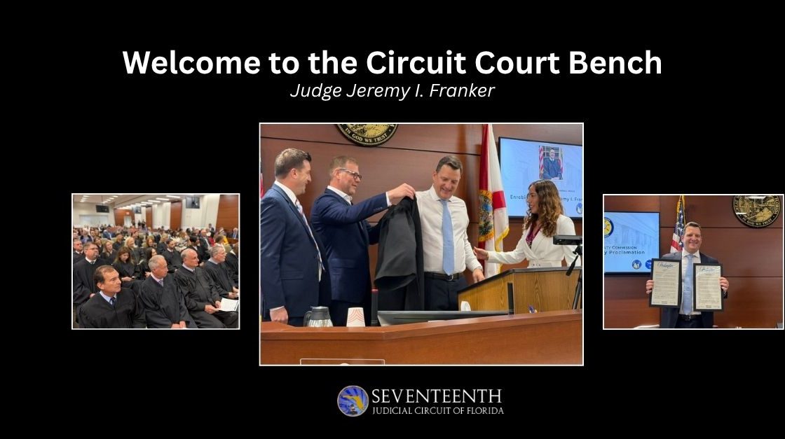 Congratulations on Your Investiture Judge Franker!