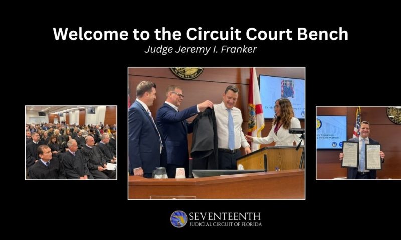 Congratulations on Your Investiture Judge Franker!