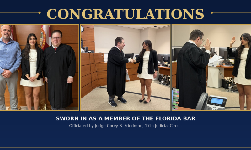 Welcoming a New Attorney to the Florida Bar
