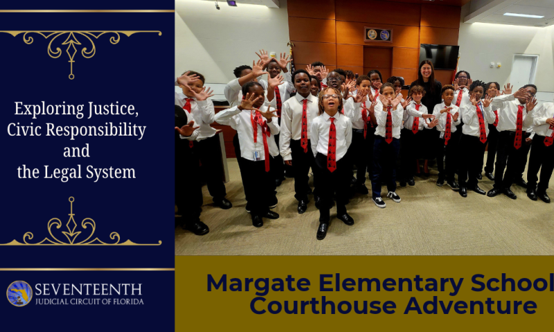 Margate Elementary Students Learn About the Courts