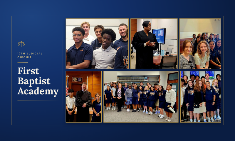 First Baptist Academy Students Take Civics From the Classroom to the Courthouse
